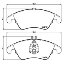 brembo エクストラパッド フロント ベンツ Eクラス (C207) 207336 H25.8～H26.6 E250 クーペ リミテッド/オプションAMGスポーツパッケージ_画像3