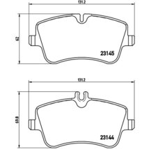 brembo ブラックブレーキパッド フロント用 メルセデスベンツ Cクラス (W203) 203054 203092 H17.8～H19.6 C280/C280 4マチック セダン_画像3