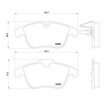 brembo ブレンボ ブラックブレーキパッド フロント用 シトロエン C5 X7RFJ H20.10～H22.4 2.0L_画像3