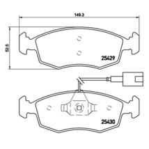 brembo ブラックパッド フロント フィアット 500C (チンクェチェント シー) 31209 H23.3～H29.8 ターボ ツインエア 0.9 電気式センサー_画像3