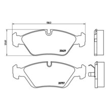 brembo ブレンボ ブラックブレーキパッド フロント用 BMW M3 (E30) M3 S61～H4.8 2.3L/2.5L_画像3