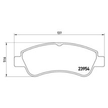 brembo ブレンボ エクストラブレーキパッド フロント用 シトロエン DS3 A5C5F01 H22.5～ 16バルブ NA 1.6L 12271～ 266x22mmディスク_画像3