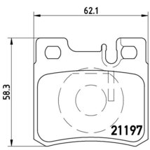 brembo ブレンボ ブラックブレーキパッド リア用 メルセデスベンツ SLクラス (R129) 129063 H6.11～H10.7 SL320 ～F125157 ESP無_画像3