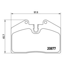 brembo ブレンボ ブラックブレーキパッド フロント用 ポルシェ 944 S63～H3 S2 3.0L KONI仕様除く_画像3