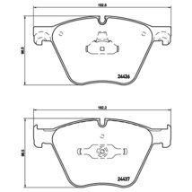 brembo ブレンボ ブラックブレーキパッド フロント用 BMW X6 (E72) FH44 H22.7～H26.8 アクティブハイブリッドX6_画像3