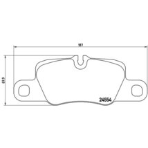 brembo ブレンボ ブラックブレーキパッド 1台分セット ポルシェ パナメーラ 970M48A H21.7～H22.8 ターボ 4.8L_画像5