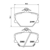 brembo ブラックブレーキパッド フロント用 MCC スマートフォーツーエレクトリックドライブ 451390 451392 H24～ ベースグレード/ブラバス_画像3