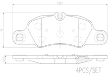 brembo セラミックブレーキパッド フロント用 ポルシェ 911 (997) 997MA102 H20.7～H23.11 カレラ/カレラ4/タルガ4 3.6L 99Z9S7#####～_画像2