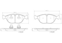 brembo ブレンボ セラミックブレーキパッド フロント用 メルセデスベンツ SLKクラス (R170) 170466 H13～H16.8 SLK32 AMG_画像2