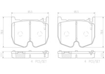 brembo セラミックパッド フロント ベンツ SLクラス (R230) 230474 H14.7～H18.10 SL55 AMG フロント:8POT (パフォーマンスパッケージ含む)_画像2