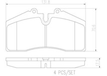 brembo ブレンボ セラミックブレーキパッド フロント用 ポルシェ 944 S63 ターボ S 2.5L_画像3
