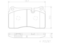 brembo セラミックパッド 1台分セット ランドローバー レンジローバースポーツ LS42S H18.1～H21.12 SC 4.2 V8 ～6A999999_画像2