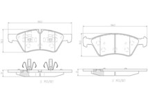 brembo ブレンボ セラミックブレーキパッド 1台分セット メルセデスベンツ Mクラス (W164) 164186 164125 H17.10～H24.6 ML350_画像2