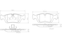 brembo ブレンボ セラミックブレーキパッド フロント用 BMW 3シリーズ (E36) CA18 H3.4～H10.9 318i/iS_画像2