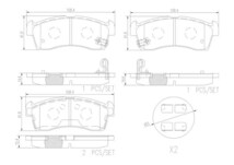 brembo ブレンボ セラミックブレーキパッド フロント用 ワゴンRスティングレー MH23S H20.9～H22.5 NA FF_画像2