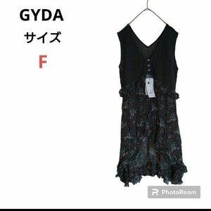 新品GYDA ジェイダ 【F】サマーパターンニットノースリトップス カーディガン