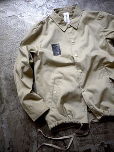 最新作 NY購入/L/beige/'CAMPIONE' Cotton Coach Jacket Long drawcord / ロングドローコード コーチジャケット