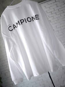 23ss NY購入/M/WHITE/CAMPIONE Big Silhouette drawcord COTTON long sleeve T-Shirts ''Big Logo''/ビッグシルエット ドローコード ロンT