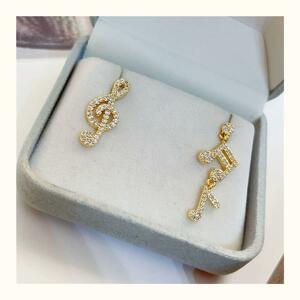 N1720 sound . earrings non . earrings lady's S925 ins manner / Gold 