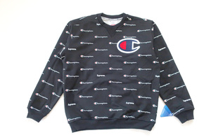 (L)2013Supreme Champion Script crewneckシュプリームスクリプトスウエットシャツBlack黒