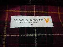 LYLE & SCOTT（ライルアンドスコット・ライル&スコット）サマーウール・半袖シャツ☆赤色×黒色・タータンチェック柄☆M☆清涼・速乾_画像8