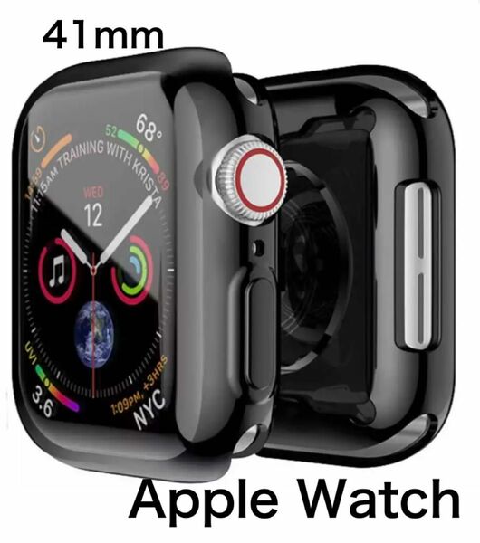Applewatch アップルウォッチ ケース カバー 全面タイプ ブラック 41mm