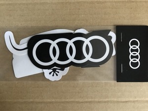 『Audi (アウディ) A3 (車体＆ロゴ) / ゲッコー / フォーシルバーリングス　オリジナル ステッカー シール 計４枚入』 【非売品】