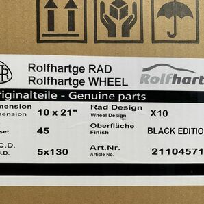 極美品 ハルトゲ 21×10+45 5H130 ブラックエディション Rolf Hartge RAD Mercedes-Benz W463 Gクラスの画像10