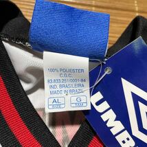 未使用品 タグ付き 90s ブラジル製 UMBRO アンブロ CR フラメンゴ ユニフォーム ゲーム シャツ L ビンテージ ロマーリオ ジーコ_画像10