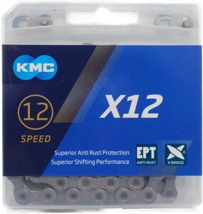 KMC ケイエムシー KMC X12 チェーン 12速 12S 12スピード 12speed 用 126Links EPT シルバー 自転車