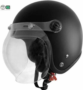 新品 バイクヘルメット ジェット バブルビーハーフ マットフブラック 安全規格品(SG品) 