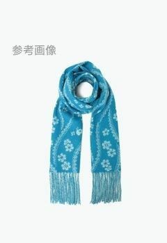 ANNA SUI【新品】ウール ジャガード マフラー ターコイズ