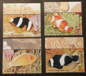 タイ(タイランド)(3) 魚(4種) MNH