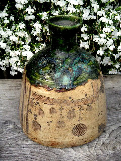 ◎値下げ可◎送料無料◎蔵くら◎ 時代織部大徳利時代箱付き◎180627 Z