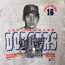 ネコポス対応! 90s USA製 野茂英雄 LA Dodgers Tシャツ NUTMEG製ボディ MLB ドジャース メージャーリーグ 野球 古着 アメカジ_画像1