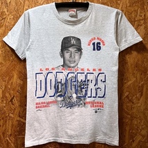 ネコポス対応! 90s USA製 野茂英雄 LA Dodgers Tシャツ NUTMEG製ボディ MLB ドジャース メージャーリーグ 野球 古着 アメカジ_画像2