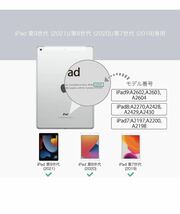 iPad 9世代 ケース 10.2インチ ipad ケース 第7/8/9世代通用(2021/2020/2019モデル) 半透明 指紋防止 三つ折りスタンド オートスリープ_画像2