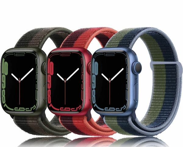 アップルウォッチバンド ナイロンバンドApple Watch スポーツバンド42/44/4549mm 通気性　高品質3本セット　男女兼用