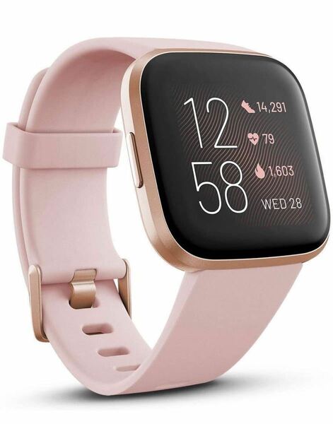 Fitbit Versa 2 / Versa Lite 替えベルト 交換バンド ラバーベルト　Sサイズ　ピンク