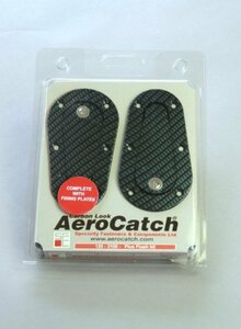 NEW AEROCATCH エアロキャッチ（カーボンルック）＆ＮＥＷフィクシングプレート コンプリートキット プラスタイプ120-3100