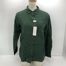 1000円～ レディース 長袖ブラウス Lサイズ 2枚セット 日本製 未使用 タグ付 婦人服 レーヨン グリーン パープル 【道楽札幌】_画像4