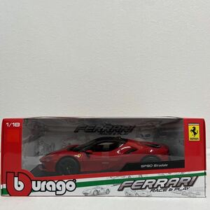 burago 1/18 FERRARI SF90 Stradale Red BBurago Ferrari Stradale красный высокий Parker миникар модель машина 