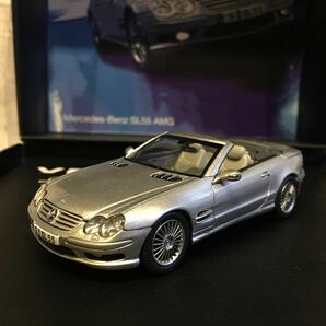 希少 NOREV & 京商 1/43 1/64 メルセデス・ベンツ SL55 AMG シルバー 完成品 ミニカー セット R230 前期型 SLクラス ノレブの画像2