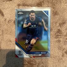 Lionel Messi Topps Chrome Uefa champions league 21/22 base card - PSG Argentina アルゼンチン　Goat メッシ_画像1