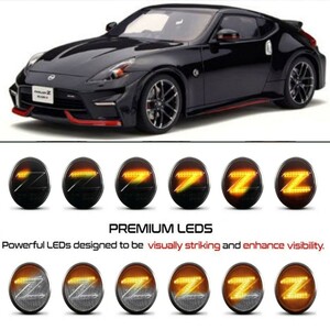 [新品]フェアレディＺ　Z34 系 フェアレディ Z ポジション 付 流れる ウインカー Zマーク シーケンシャル LED サイドマーカー ロードスター