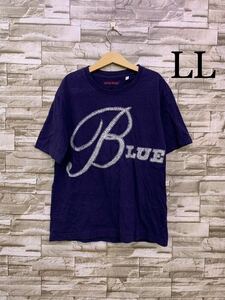 O LL BLUE BLUE ブルーブルー 半袖Tシャツ 半袖 Tシャツ カットソー ネイビー トップス レディース