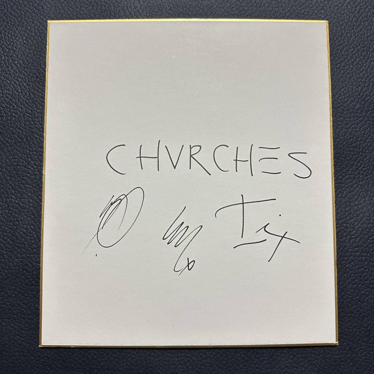 CHVRCHES handsigniertes farbiges Papier „Churches Rock Band Album CD Maneskin Mneskin Marshmello Marshmello ., Talentgüter, Zeichen