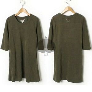 YGG*Ronherman Ron Herman 7 minute sleeve One-piece tops khaki lady's XS green series cut and sewn 