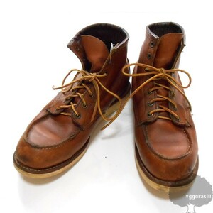 YGG★レッドウィング REDWING モックトゥ 茶 9 ブーツ シューズ 靴 革 メンズ レザー メンズ