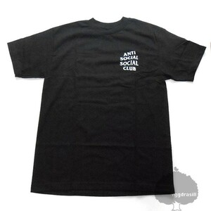 YGG★本物 anti social social club Tシャツ 黒×白文字 M アンチソーシャルソーシャルクラブ 正規